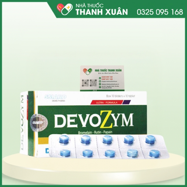 Devozym - Hỗ trợ giảm phù nề, giảm các triệu chứng sưng